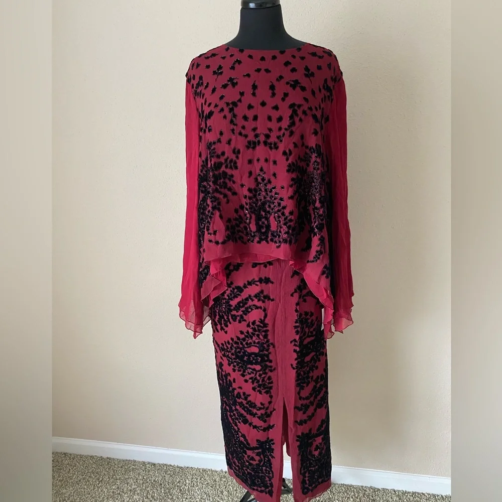 Marion Clayden Silk Chiffon Skirt Set - Picture 3 of 14